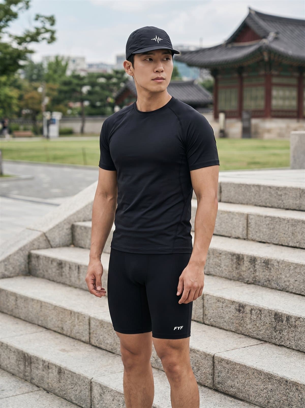 Flow Half Tights MAN FITTING front