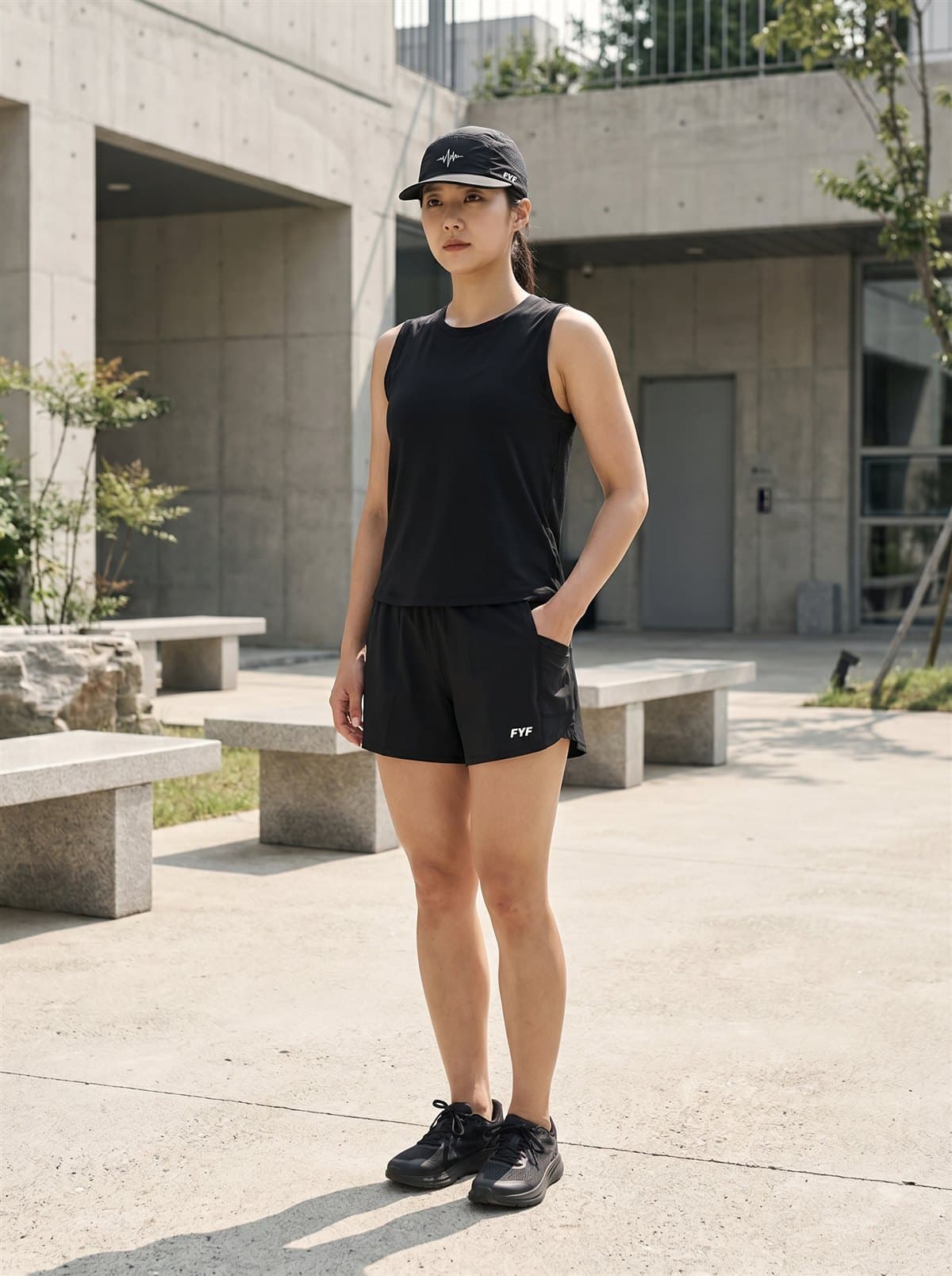 FYF Flow Shorts WOMAN FITTING front