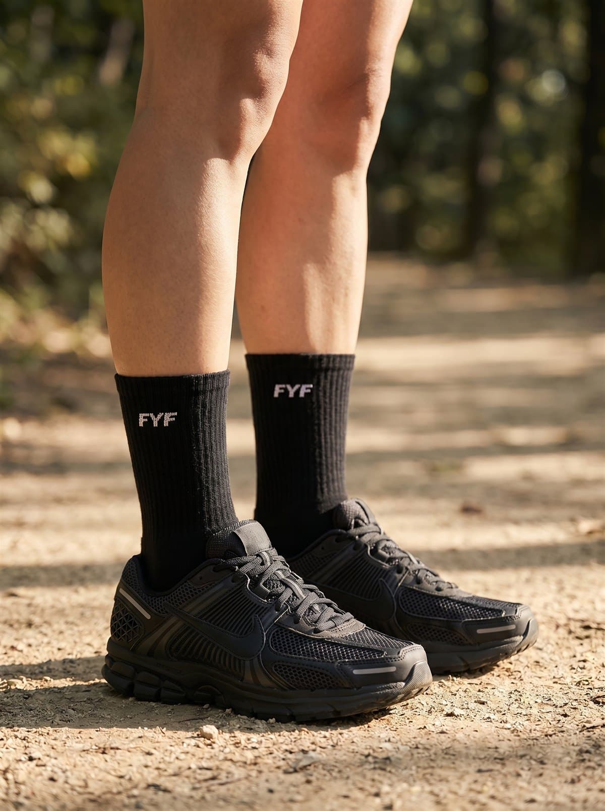 FYF Crew Socks ON FOOT back