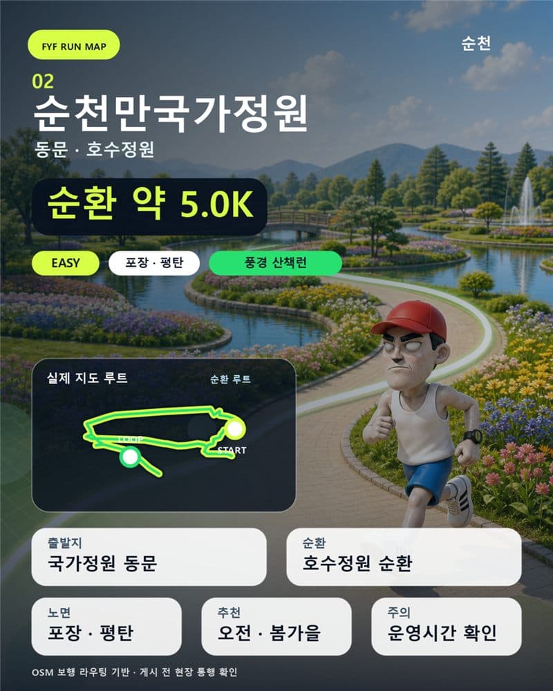 FYF RUN MAP — 순천만국가정원