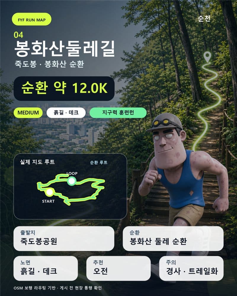 FYF RUN MAP — 봉화산 둘레길