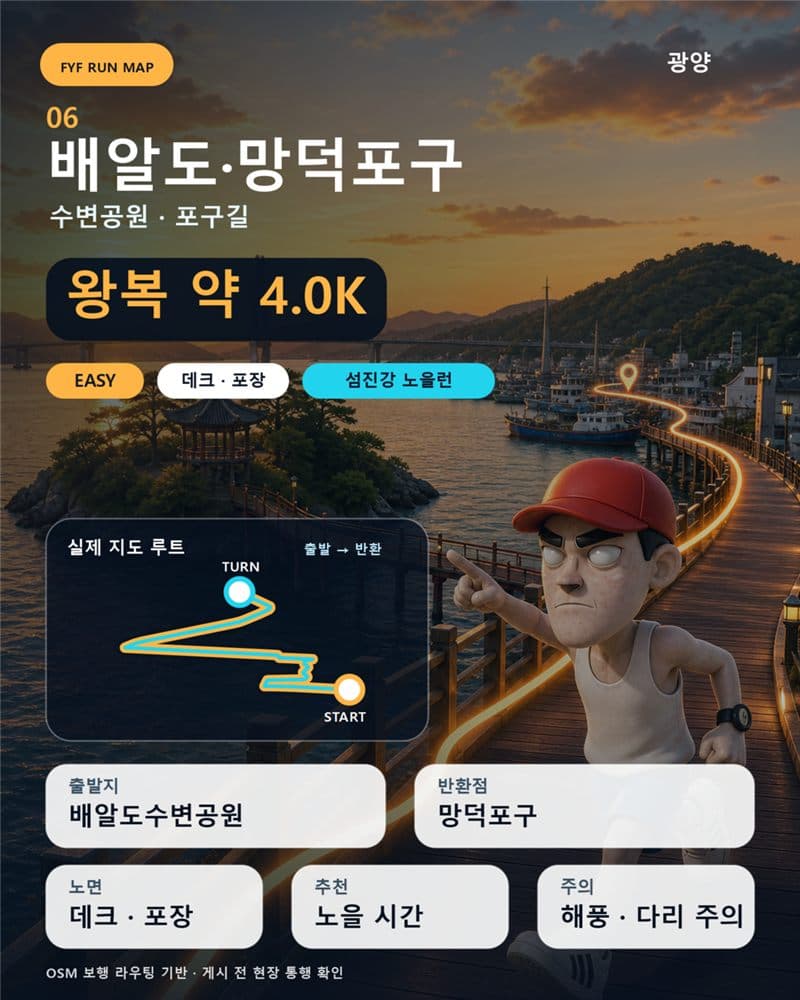 FYF RUN MAP — 배알도 · 망덕포구