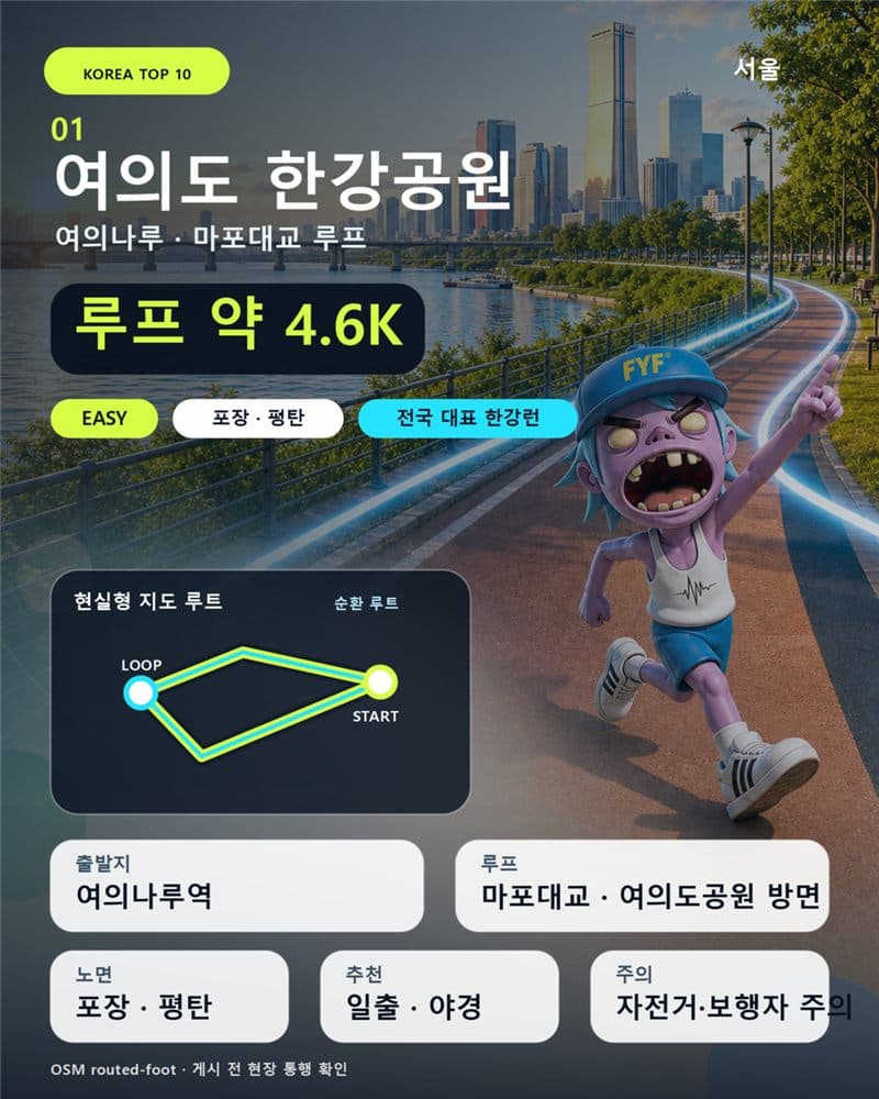 FYF RUN MAP — 여의도 한강공원