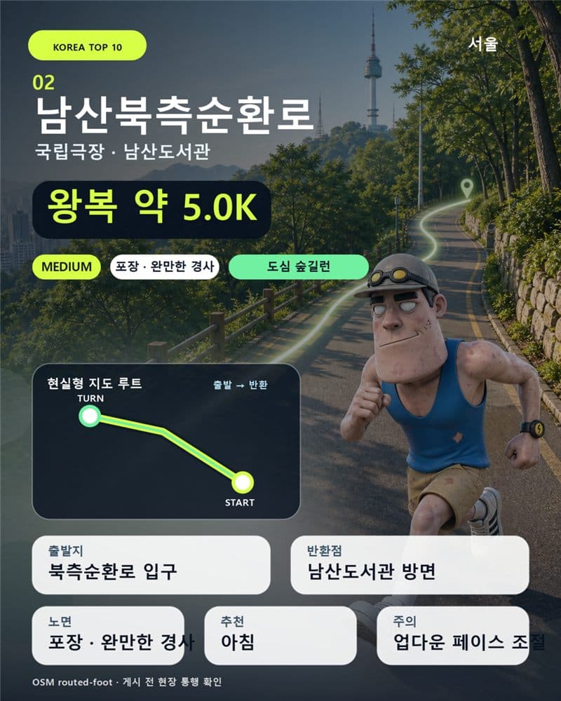 FYF RUN MAP — 남산북측순환로