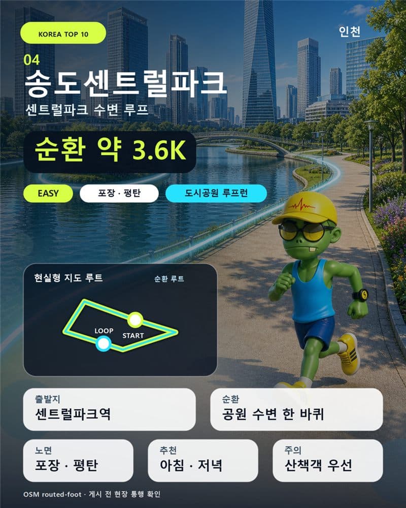FYF RUN MAP — 송도센트럴파크