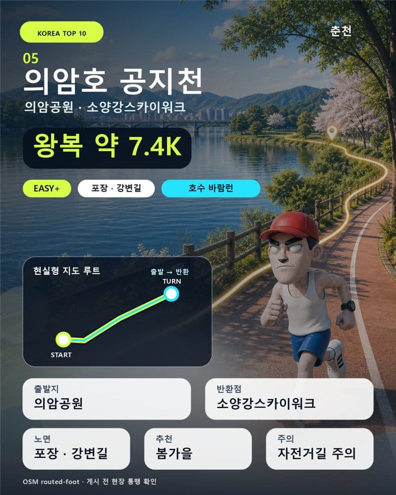 FYF RUN MAP — 의암호 공지천