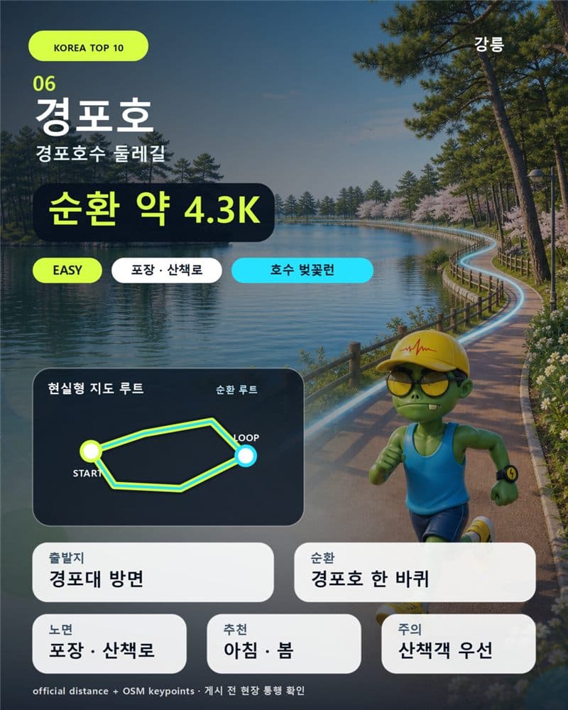 FYF RUN MAP — 경포호