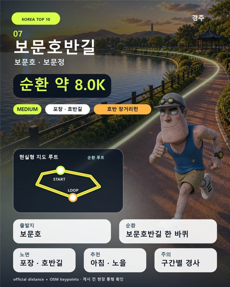 FYF RUN MAP — 보문호반길