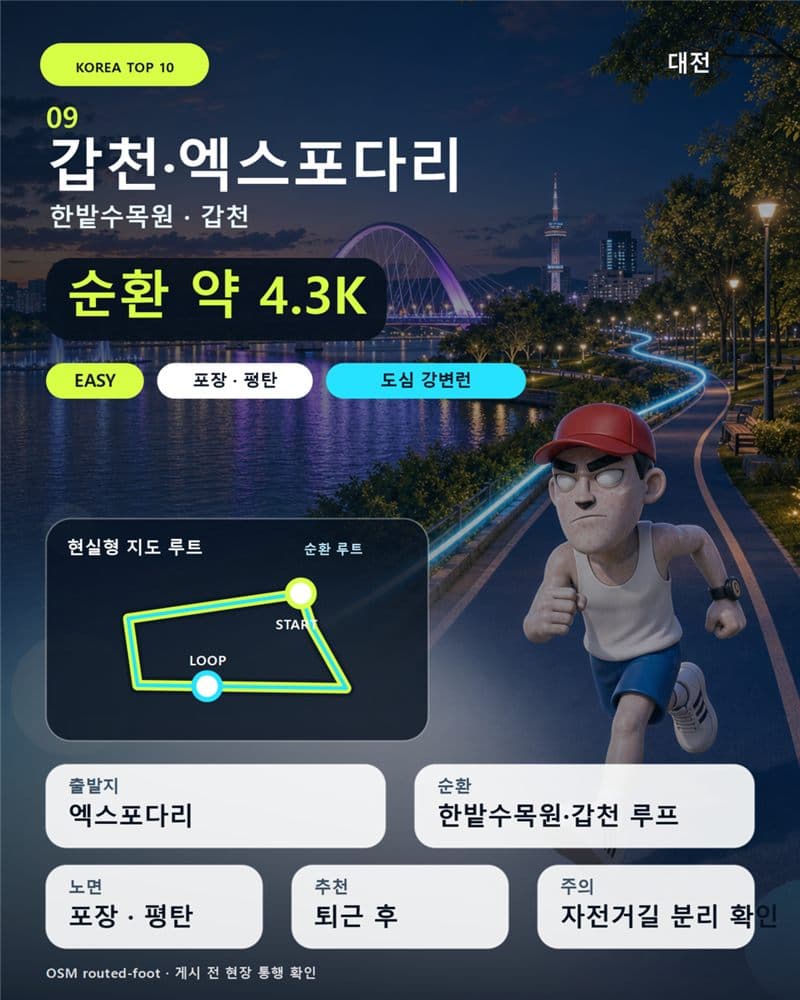 FYF RUN MAP — 갑천 · 엑스포다리