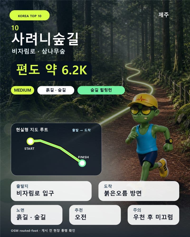 FYF RUN MAP — 사려니숲길
